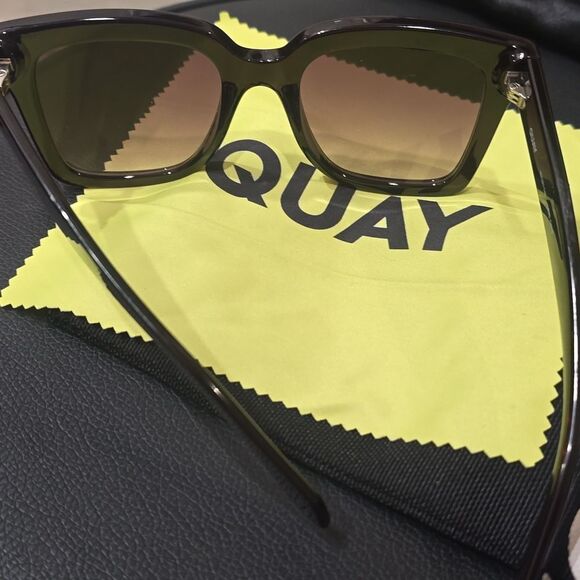 Quay Australia Icy 52MM Oversized Square Sunglasses -Espresso/Brown